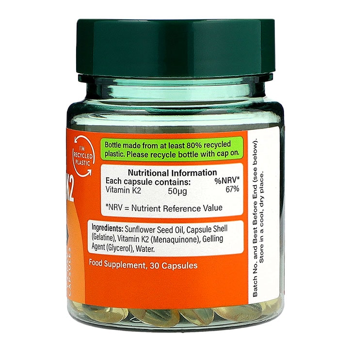 Holland & Barrett Vitamin K2 50ug Capsules